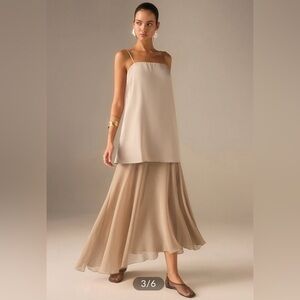 Commense Beige Maxi Dress